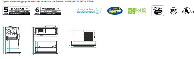 NU-543-300/NU-543-400/NU-543-500/NU-543-600, NuAire LabGard ES (Energy