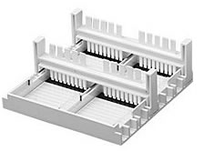 Laboratory Equipment-Casting Set for 5 x 6 cm gels; Includes 4 trays and 2 combs