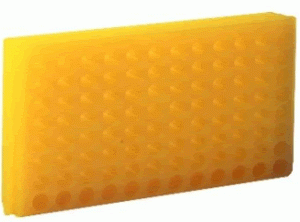 Plasticware-Well Microcentrifuge Tube Rack, Fluorescent Yellow, 5Pk